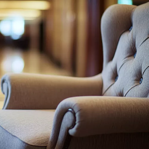 Sillón clásico tapizado en color Beige